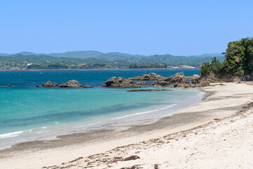 御座白浜の綺麗な海（三重県志摩市志摩町）