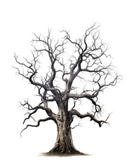 Leafless Old Spooky Tree on transparent background
