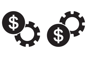 Cost Reduction Icon, Manufacturing cost reduction vector icon set eps 10