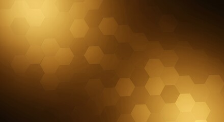 Abstract Golden Hexagon Mosaic Background: A Luxurious Design