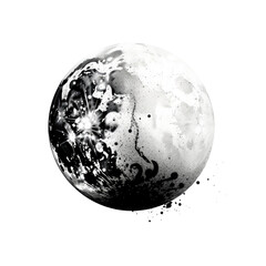 Naklejka premium Moon on transparent background 