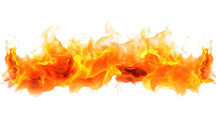 Orange Hot Fire Frame Border  on transparent background
