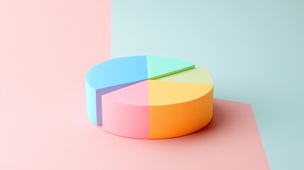 Obraz premium Pastel Pie Chart Data Analysis. (1)