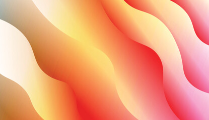 Fototapeta premium Template Background With Wave Geometric Shape. For Design, Presentation, Business. Vector Illustration with Color Gradient.