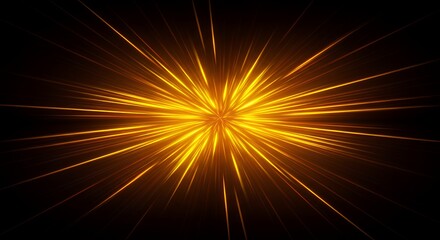 Fototapeta premium Golden Radiance: An Abstract Burst of Light and Energy