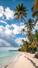 Obraz premium tropical beach with palm trees