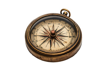 Old model Compass  isolated on transparent background
