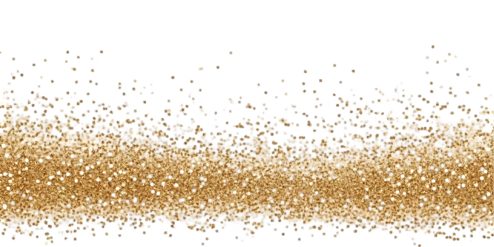 Abstract Golden Glittering Particles On Black Transparent Background - Powered by Adobe