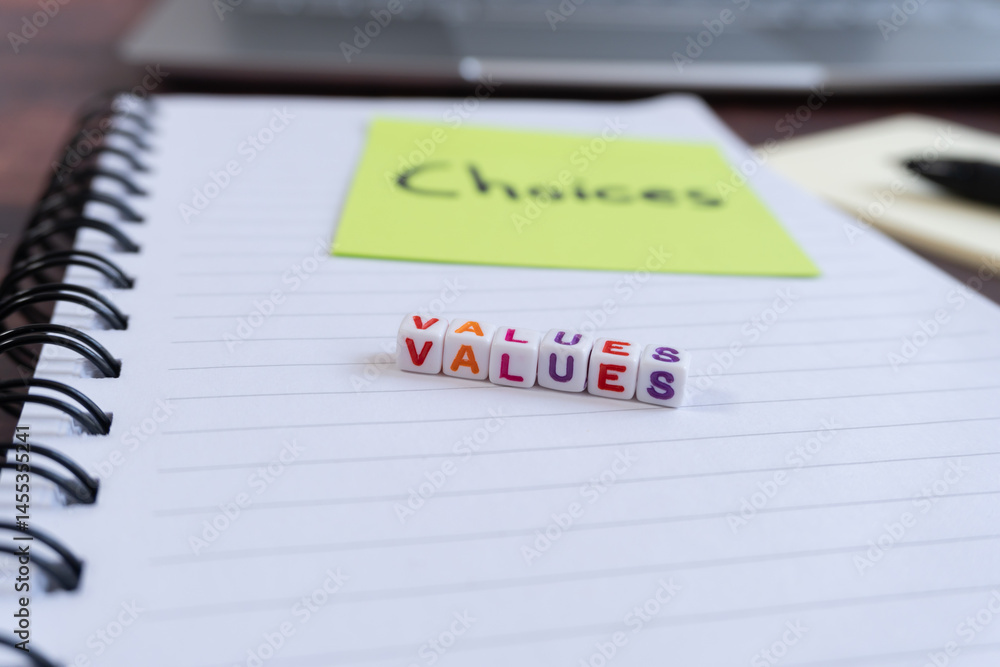 Poster cubes with the word 
