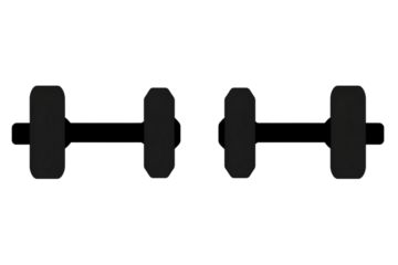 Abstract Graphic Illustration of Black Rounded Rectangles Isolated