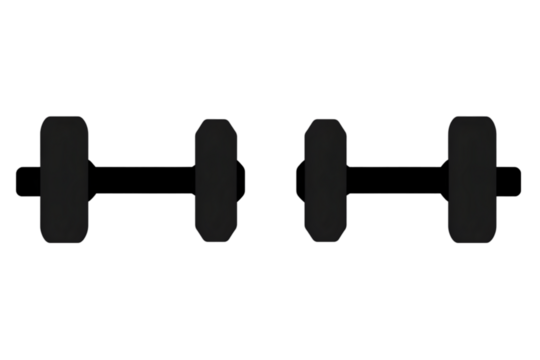 Abstract Graphic Illustration of Black Rounded Rectangles Isolated