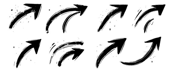 Vector arrows grunge style sketch