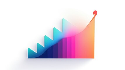 Colorful Abstract Bar Graph on the white background

 