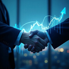 Businessman handshake for teamwork of business merger and acquisition, successful negotiate, hand shake, two businessman shake hand with partner to celebration partnership and business deal concept
