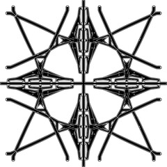 Abstract Construction Structure Vector. Silhouette Illustration Of Architectural Construction Isolated On White Background.