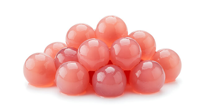 Lychee Popping Boba isolated on white background