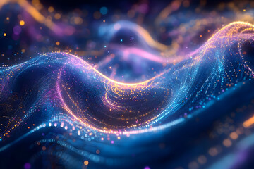 digital scientific illustration of quantum fluctuations