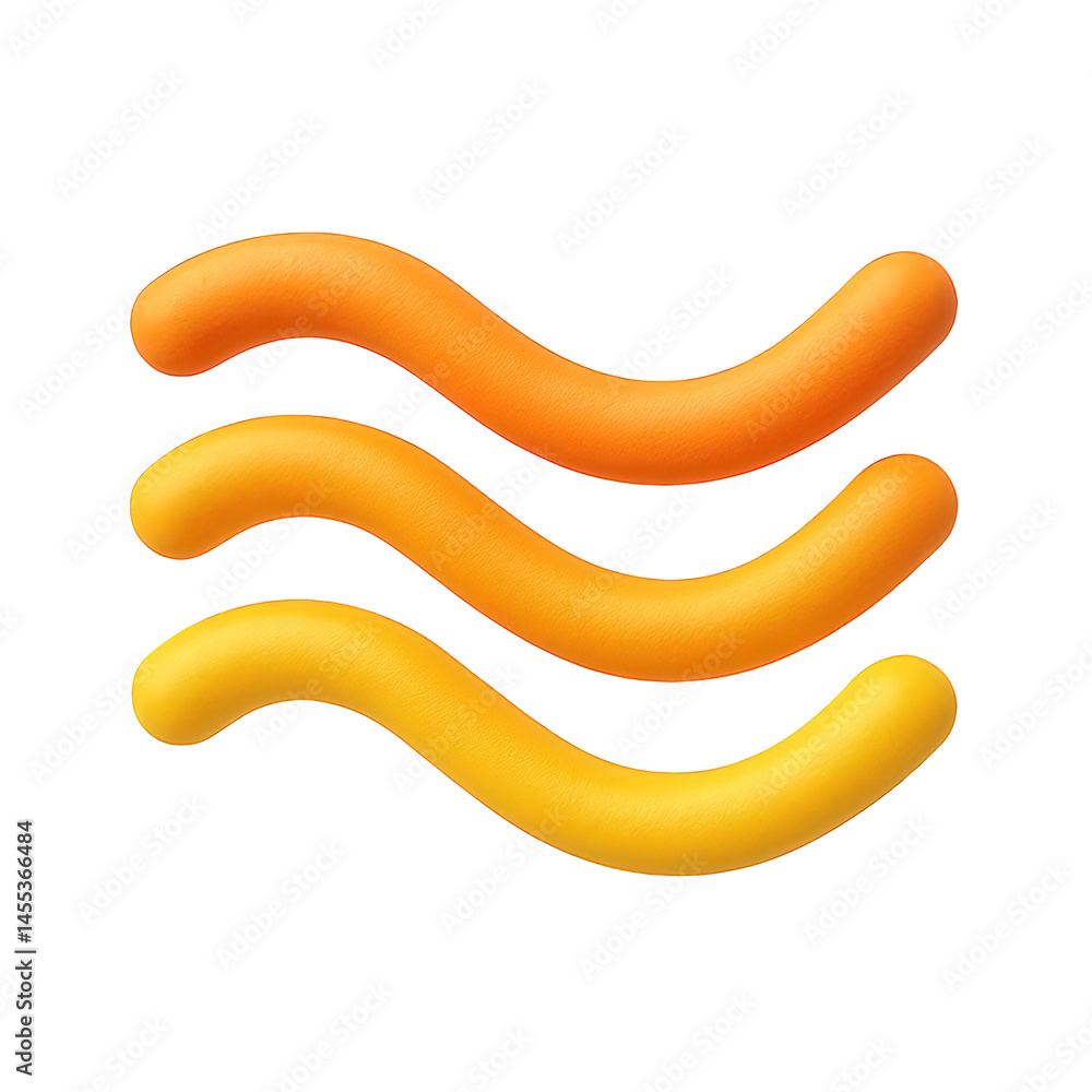 Poster softly rounded, curved forms arranged in parallel, displaying a rich color gradient from orange to s