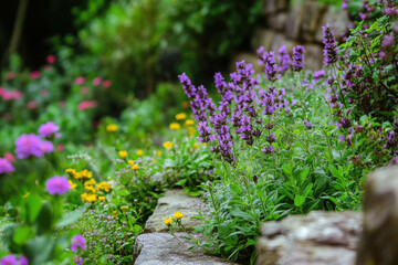 showcasing traditional medicinal plants in natural setting.
