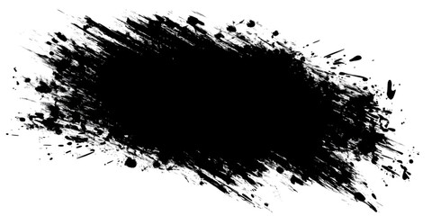 Abstract Illustration Of Black And White Brushstroke Frame With Texture