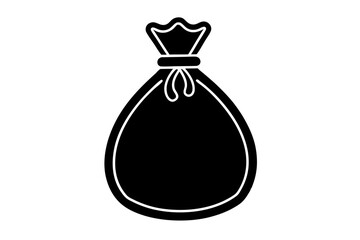 money bag silhouette vector illustration
