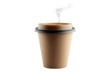 Suspended Lid Coffee Mug On PNG Background