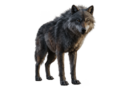 wolf isolated on transparent background