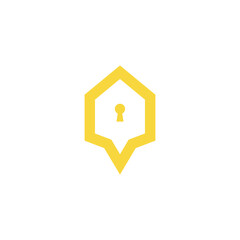 lock house location logo design