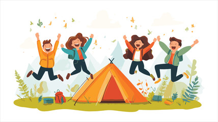 Obraz premium camping in the tent