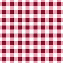 Trendy and stylish burgundy color simple gingham checkered pattern background template design element 
