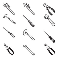 This tool set vector illustration 