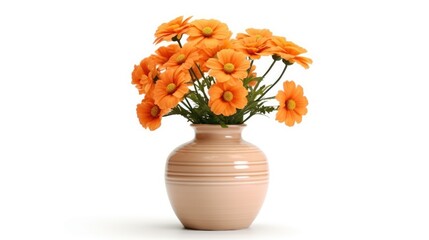 Bouquet of Orange Flowers in a Vase