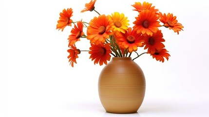 Bouquet of Orange Flowers in a Vase