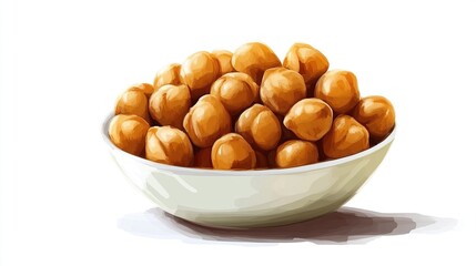 Roasted chickpeas in a bowl