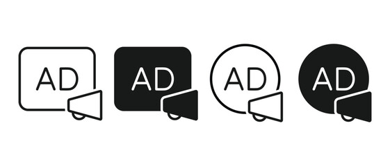 Advertising broadcast attention icon. Illustration vector