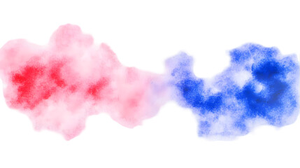 Abstract Watercolor PNG Illustration With Red Pink and Blue Colors
