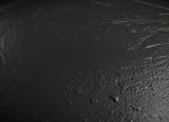 Fototapeta premium Deep black leather, fine grain, polished surface , abstract, rich, macro