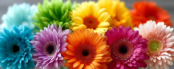 A vibrant arrangement of colorful flowers showcasing unique shapes and textures. Ideal for celebrations or as a centerpiece in any setting.