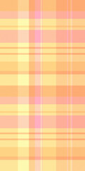 Christmas card background texture pattern, jersey textile plaid seamless. Decorating check vector tartan fabric in yellow and orange colors.