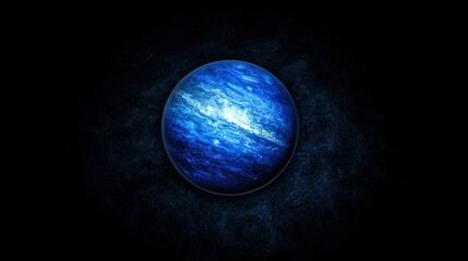 A digitally rendered celestial sphere in deep space.