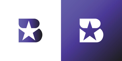 Letter B Star Logo Design © Dimas