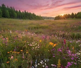 sunrise in the mountains