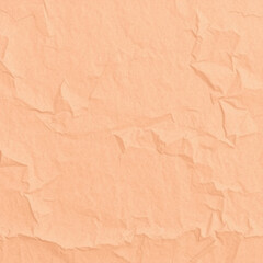 Fototapeta premium Crumpled Peach and Cream Paper Texture Overlay in Sepia Tone