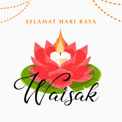 Design Poster Happy Waisak Day 2025  template design element vector square