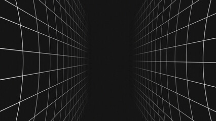 Naklejka premium Black background featuring a regular grid pattern, providing a modern and technological feel, making it a perfect choice for digital backgrounds, technology concept designs, contemporary graphic layou