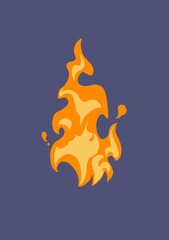 the ilustration of fire