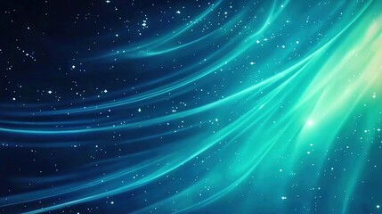 Fototapeta premium Abstract celestial swirls in turquoise and blue tones.