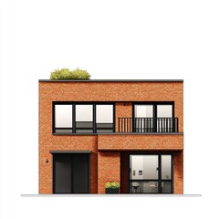 Modern Brick House Facade