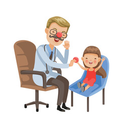 Pediatrician and child