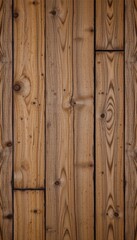 Fototapeta premium Close-up shot showcasing the rich, warm tones and natural wood grain patterns on a rustic wooden surface, creating a textured and inviting background image.